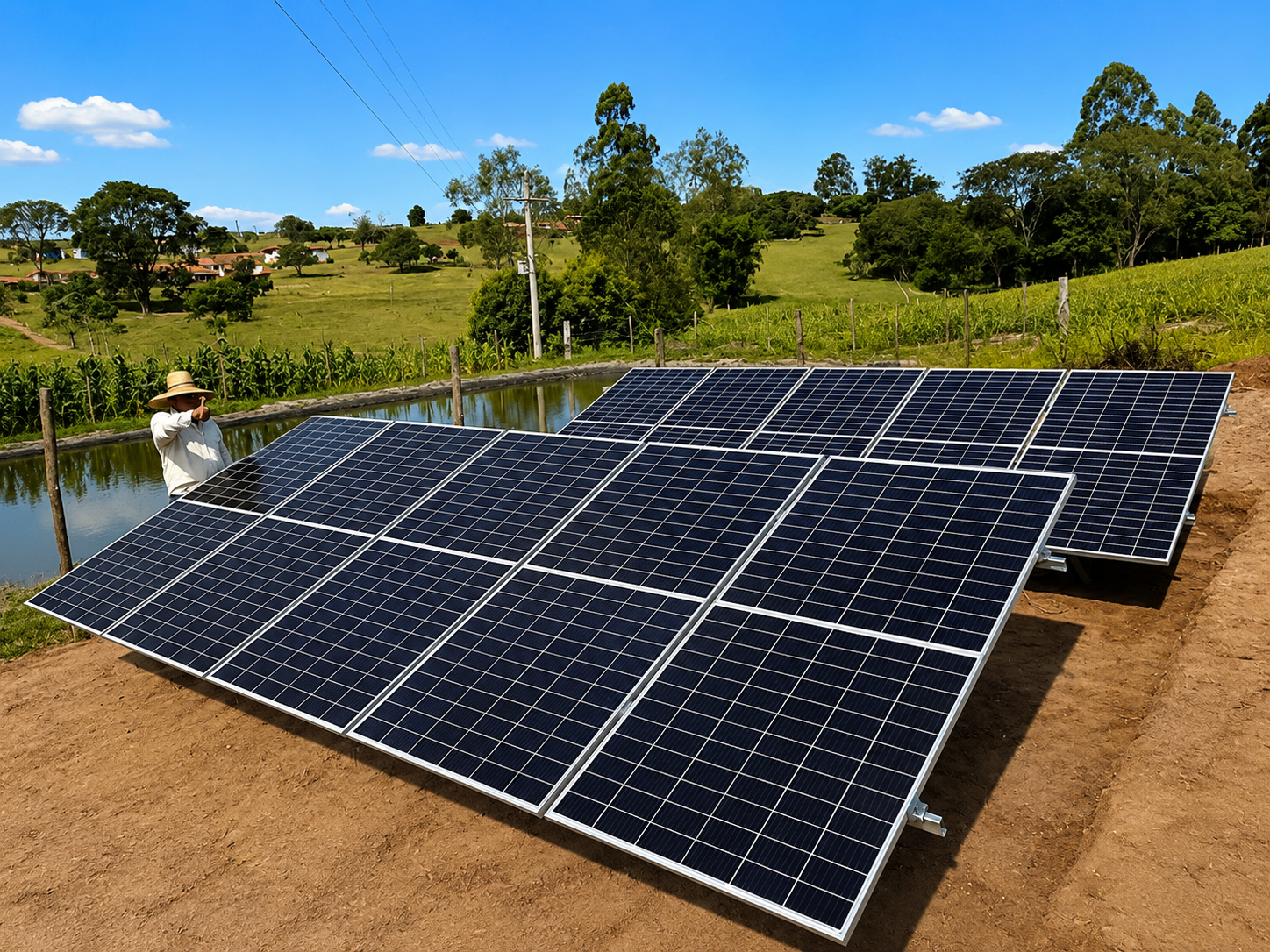 Manutenção preventiva em sistema de energia solar realizada pela TIOSUN