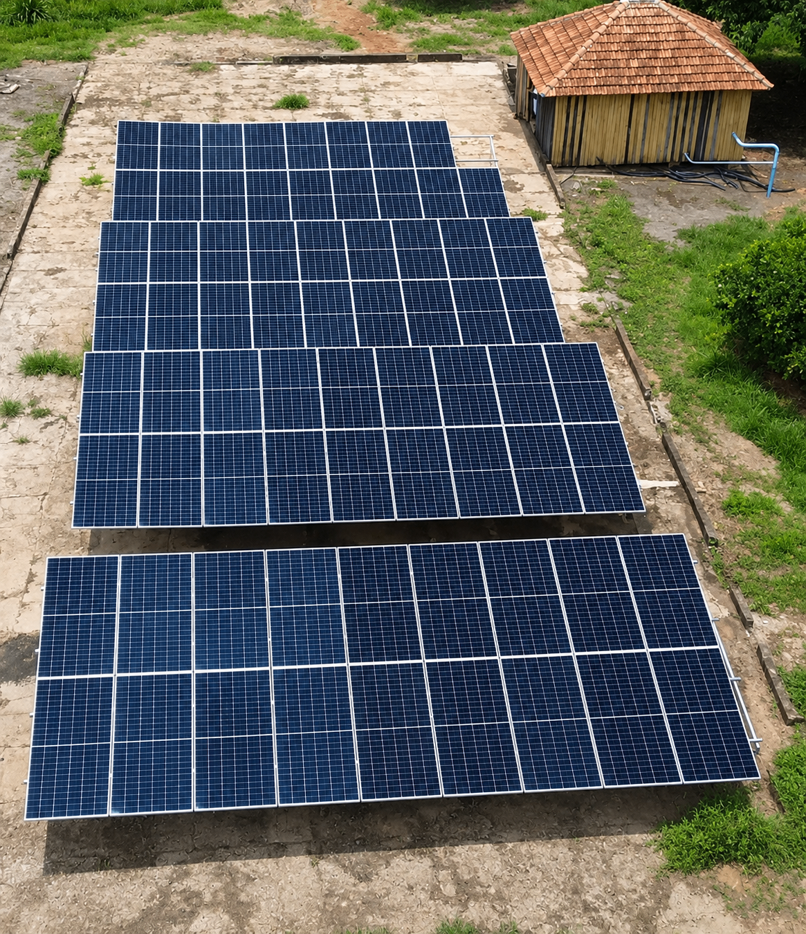 Instalação fotovoltaica realizada pela TIOSUN